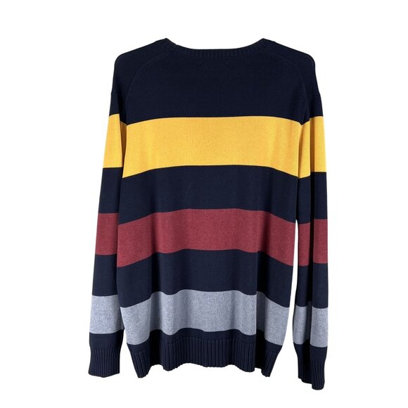 Brooks Brothers 2XLT Colorblock Striped Crewneck Ribbed Sweater Nautical Preppy - Picture 4 of 14